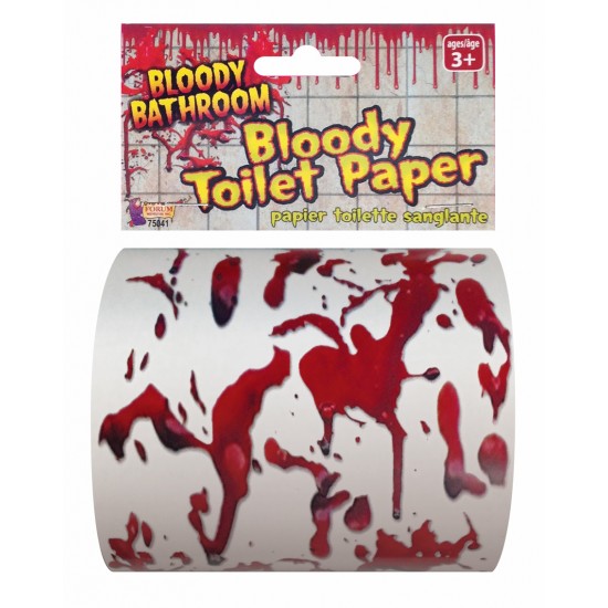Papier toilette en sang pour salle de bain Rouge/blanc 