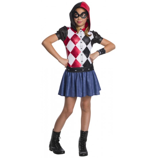 Costume deluxe pour enfant de Harley Quinn version robe