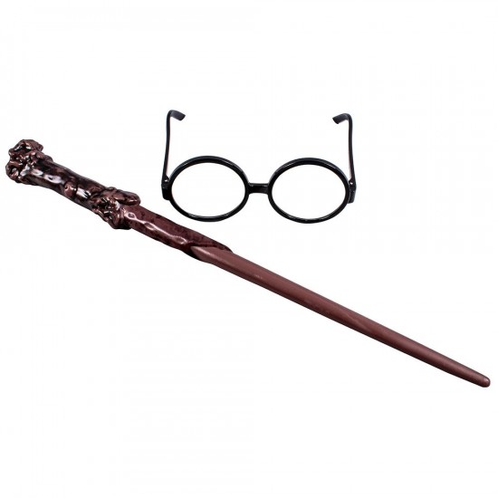 Accessoires Harry Potter lunettes et baguette, Commandez facilement en  ligne