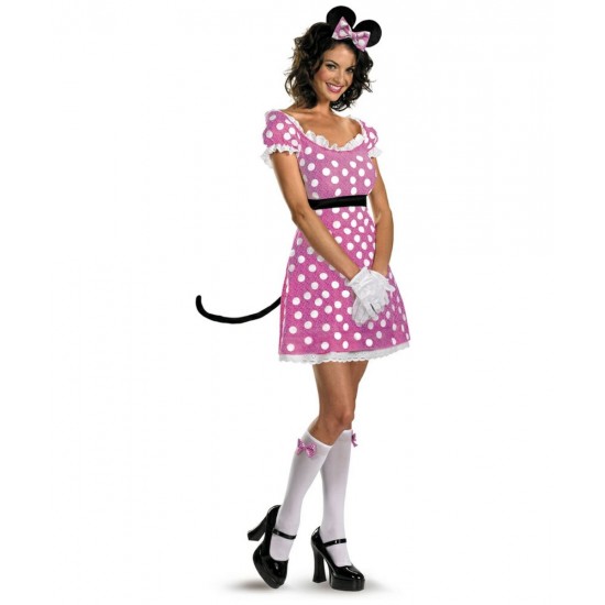 Costume pour adulte de Minnie Mouse Rose