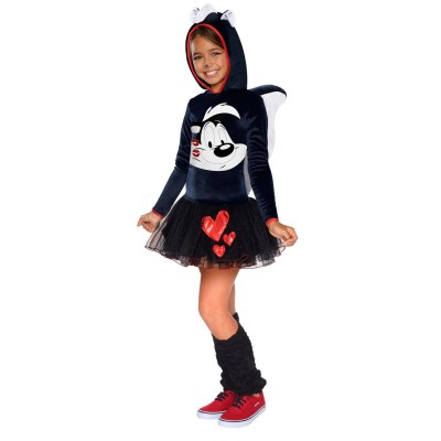 Costume pour enfant feminin de PEE PEE la moufette des Looney Tunes