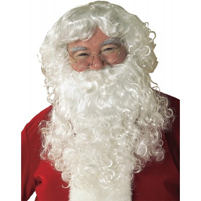 Perruque et barbe de Père Noël économique pour adulte