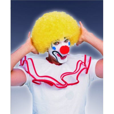 Perruque de clown pour adulte jaune